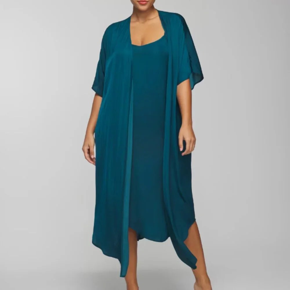 NWT Soma Crinkle Satin Midi Robe